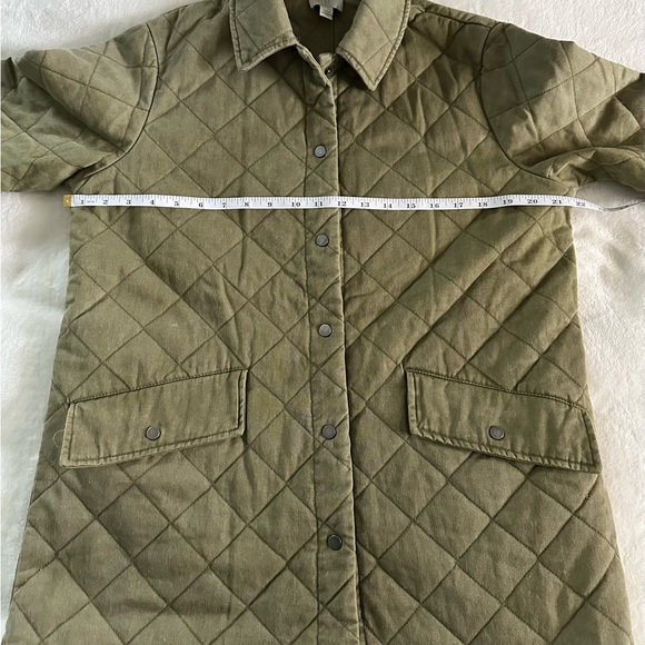 Joie Quilted Barn Jacket Green Medium - Picture 3 of 5